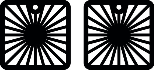 Geometry earrings laser cut file