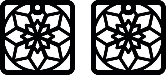 Geometry earrings laser cut file