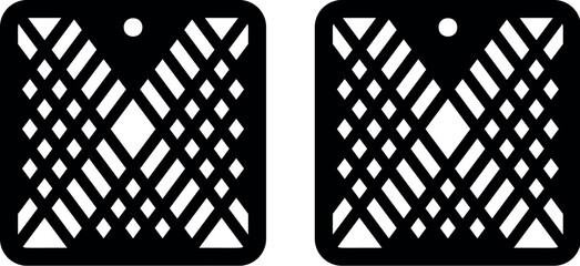 Geometry earrings laser cut file