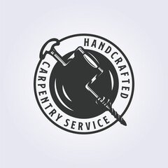 bit and brace hand drill tool logo, carpentry symbol vector illustration design