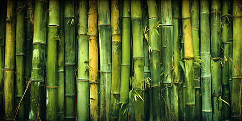 green bamboo structure