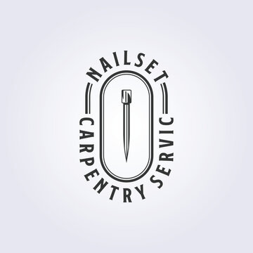 badge nail set logo vector illustration design