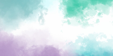 Defocused white clouds on blue-white background. Abstract colorful watercolor texture hand drawing graphic design Hand painted watercolor sky and clouds, abstract watercolor background