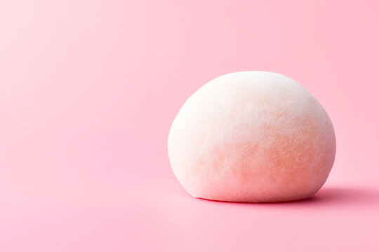 Japanese dessert mochi made of rice flour. Minimalism. Asian dessert. 