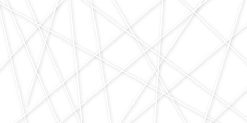 Abstract geometric lines background. Abstract white random chaotic liens with many squares and triangles shape background.	