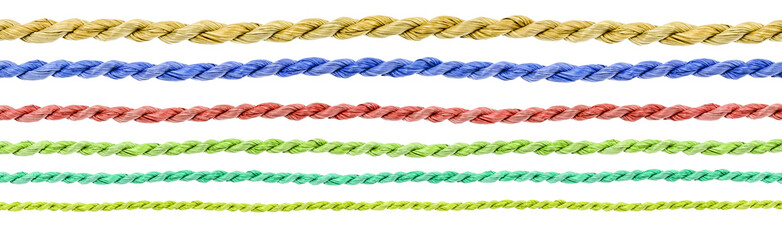 Ficelles couleurs en paille naturelle 