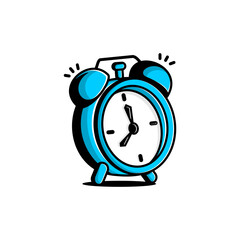 vector design alarm clock on white background