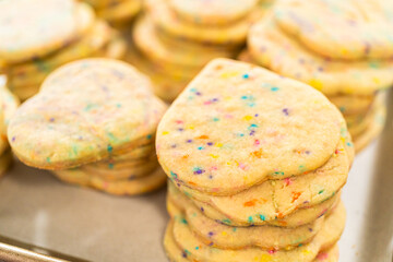 Packing Sprinkle-Adorned Sugar Cookies into Boxes