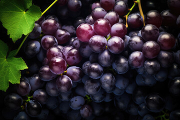 Fresh fruit brunch black grapes