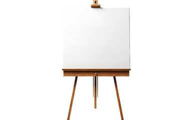 easel with blank canvas