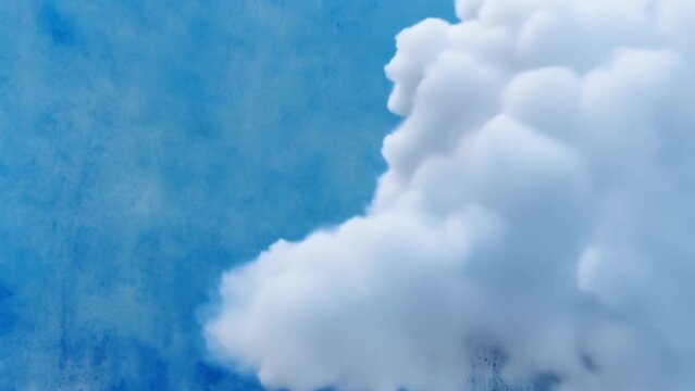 white cloud on the blue background
