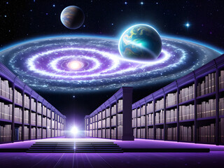 Cosmic Codex: Journey into the Celestial Library