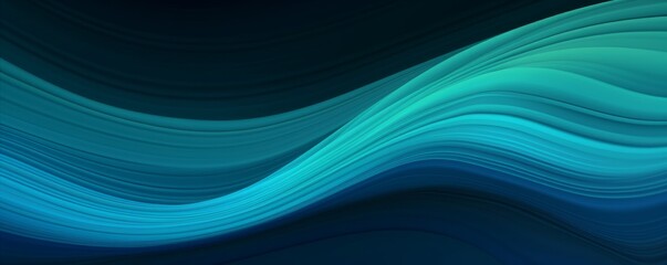 curved speed lines background or backdrop with dark cyan, medium turquoise and very dark blue colors. good as wallpaper, Generative AI