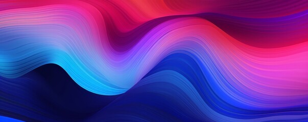 horizontal artistic colorful abstract wave background with royal blue, moderate pink and very dark magenta colors. can be used as texture, background, Generative AI