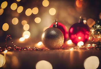 Fototapeta premium A picture with a Christmas atmosphere with decoration.