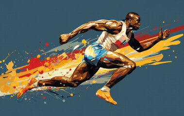 sprinter in action