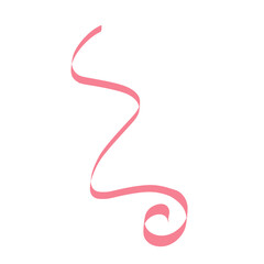Pink ribbon on white background