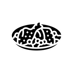 coq au vin french cuisine glyph icon vector. coq au vin french cuisine sign. isolated symbol illustration