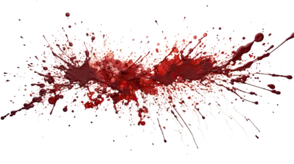 Deurstickers Dark Drops of blood, blood splash, blood spot. Isolated on Transparent background. ©  Mohammad Xte