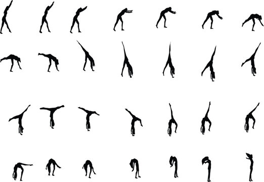 Gymnastic image sequence for animation.