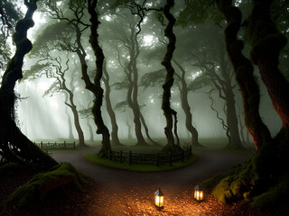 Mystic Twilight: Secrets of the Enchanted Woodland Glade