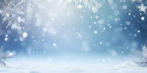 Fototapeta na wymiar Frosty elegance. Abstract background of glistening snowflakes and ice crystals perfect for christmas greeting card or winter celebration