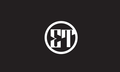 ET, TE, E, T Abstract Letters Logo Monogram	