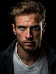 Obraz premium male model subject with deep gaze