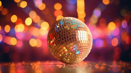 Obraz premium disco ball with lights