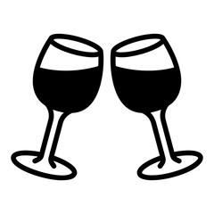 cheers glyph icon