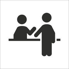 Registration desk, Ticket counter icon