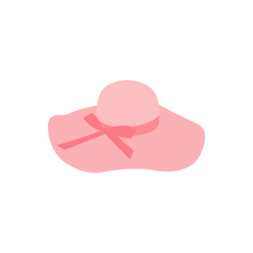 Pink hat icon on a white background.