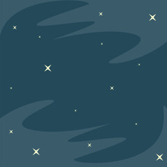 Fantasy Cosmos Magic Celestial Stars Blue Background Vector