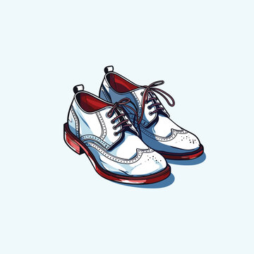 white shoes with red soles clip art preview