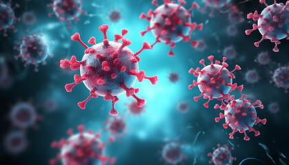 3d icon viral cell bacterium