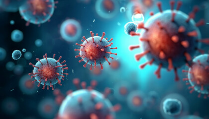 Obraz na płótnie Canvas 3d icon viral cell bacterium