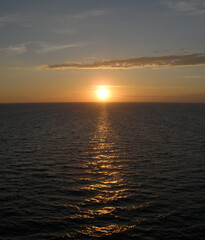 Sunset on the pacific ocean