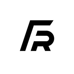Fr modern letter monogram  logo design 