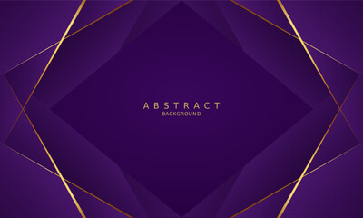 dark purple and gold lines luxury premium background. - obrazy, fototapety, plakaty