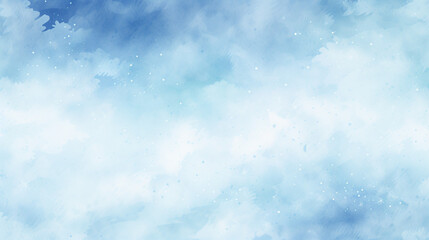 Blue Winter Watercolor: Abstract Art and Sky Pattern Design