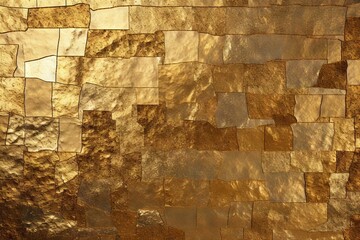 Obraz premium Abstract gold metallic, foil with geometry, lines material background, wallpaper texture. Great as banner, luxury product cover, happy new year postcard.