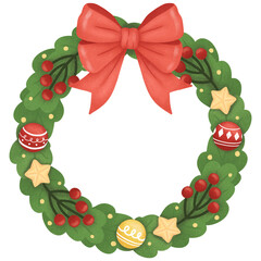christmas wreath illustration