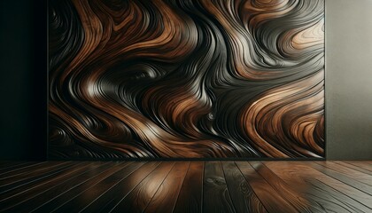 A sophisticated design of a dark wood background. The image showcases the natural beauty and...