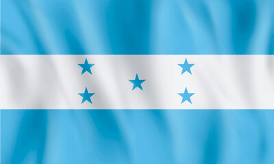 Illustration of republic of Honduras flag. Democracy concept.