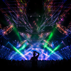 Fototapeta premium dj performance at the rave festival