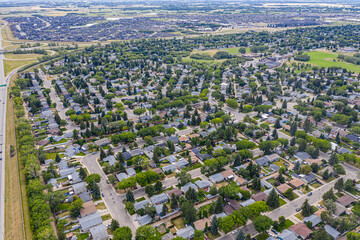 Obraz na płótnie Canvas Eastview Saskatoon Aerial Drone View