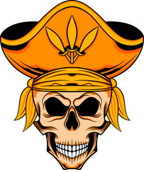 Vector artwork illustration pirate skull