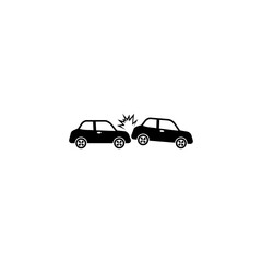 Fototapeta premium Car crash icon. Car accident icon isolated on white background
