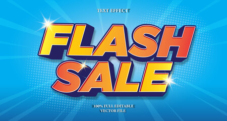 Editable Text Effect Flash sale Vector Graphic