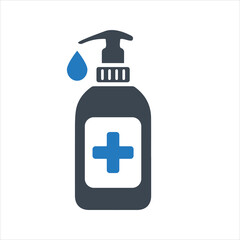 Obraz premium Hand sanitizer icon. Drop of sanitizer liquid icon